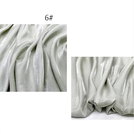 Tessuto di raso setoso in cristallo di vetro, tessuto iridescente glitterato, materiale per abiti lucidi, tessuto per indumenti lucido