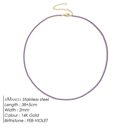 eManco Fashion Crystal High Quality Stainless Steel Gold Plated Necklace Ladies Charming Accessories Gifts Wholesale PlatiNum