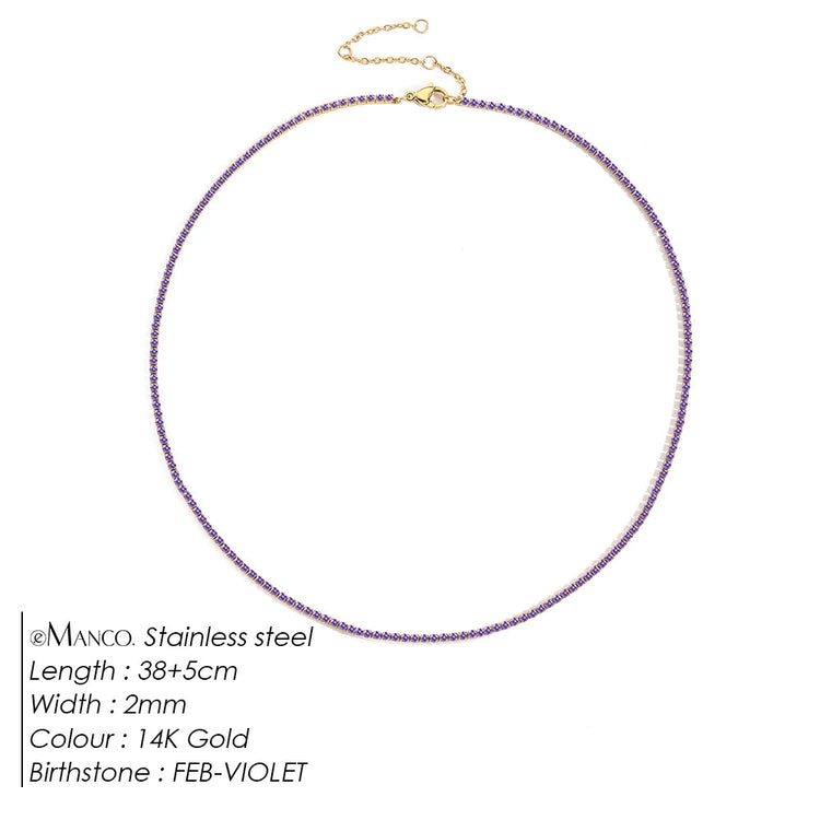 eManco Fashion Crystal High Quality Stainless Steel Gold Plated Necklace Ladies Charming Accessories Gifts Wholesale PlatiNum