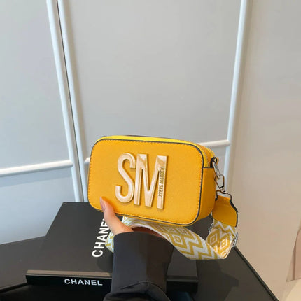 Cross-Border Style Camera Bag Fashionable Retro Women's Shoulder Slant Bag Small Square Bag Street Trend PU Material PlatiNum