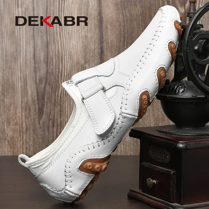 DEKABR Mocassini alla moda Scarpe da uomo in vera pelle Morbide e comode Mocassini slip-on Scarpe casual da uomo fatte a mano Drive Walk Lusso per il tempo libero