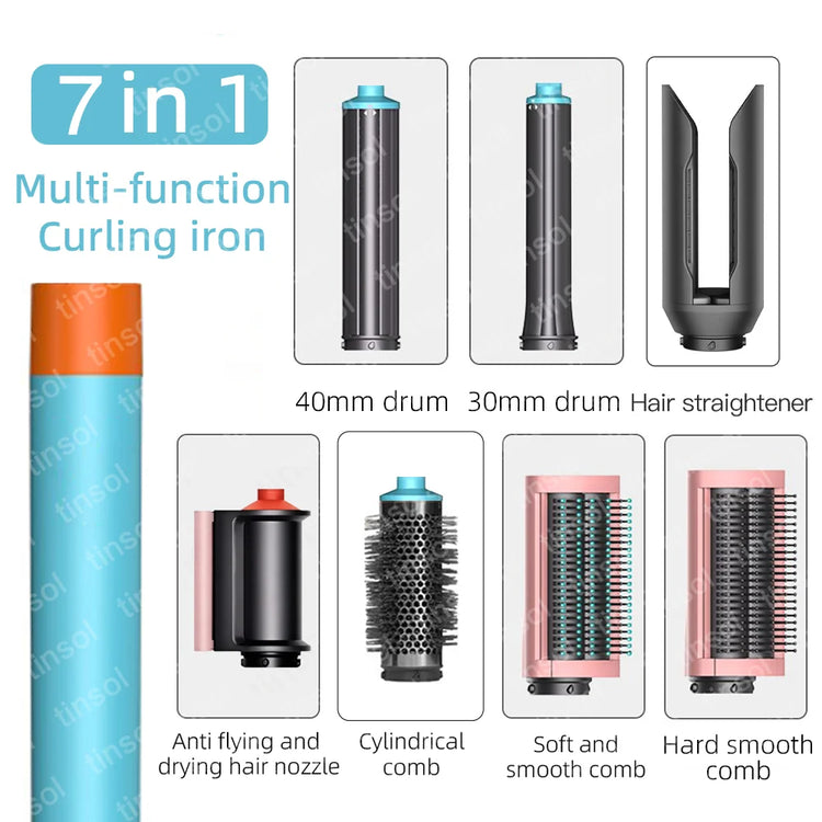 7-in-1 Multifunctional Hair Dryer 110,000 RPM High-Speed Hair Care Negative Ion Hair Dryer Quick Drying, Automatic Curling Set