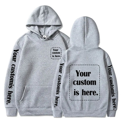 2026 Student Casual Custom Printed Text DIY Hoodie Customized Personalized Hoody Custom Hoodies Text Sweatshirt Clothes