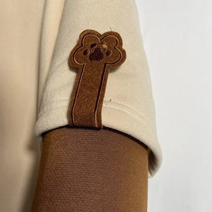 Y2K Clothes Cute bear backpack in spring and autumn  fashion Hoodie Women's winter Harajuku loose casual street clothes Japanese