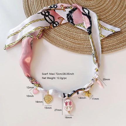 Collana bandana morbida con ciondolo a forma di fiore a forma di cuore placcato in oro per gioielli impilabili da donna e ragazza PlatiNum
