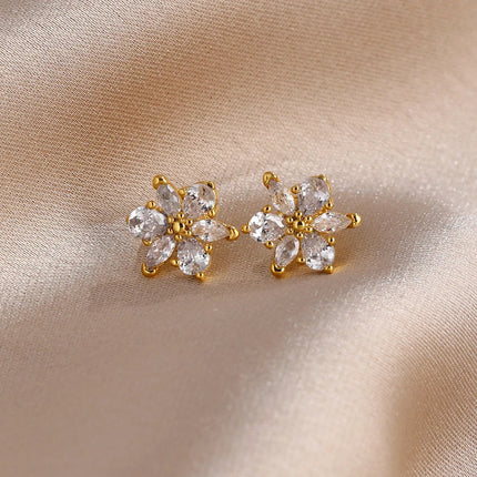 2025 Orecchini originali in pietra a forma di cuore bianco rosa, blu, rosso, verde, orecchino di perla con fiocco di neve, gioielli in argento s925 con fascino femminile platinumshop