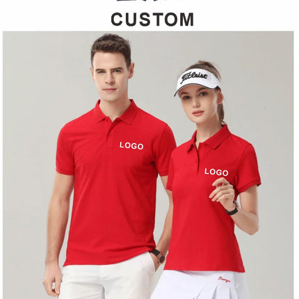 Breathable Polo with Custom Logo Casual Wear for Business Groups Short Sleeve Lapel Polo Work Clothes Embroidery Print