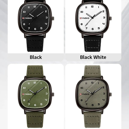 SYNOKE orologio al quarzo da uomo Fashion Simple Business Belt orologio al quarzo per uomo orologio da polso per studenti sport Non meccanico platinumshop