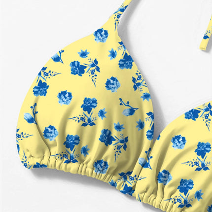 Nuovo Stile Bikini Due Pezzi da Donna Stampato, Fresco e Alla Moda, con Laccetti al Collo, Sexy e Trendy platinumshop
