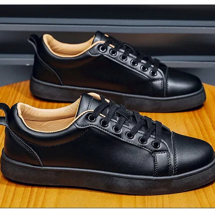 Men's High-End Casual Red Sole Board Oes Waterproof Sports Commuter Busin White Oes Simple Design Versatile Briti Sle