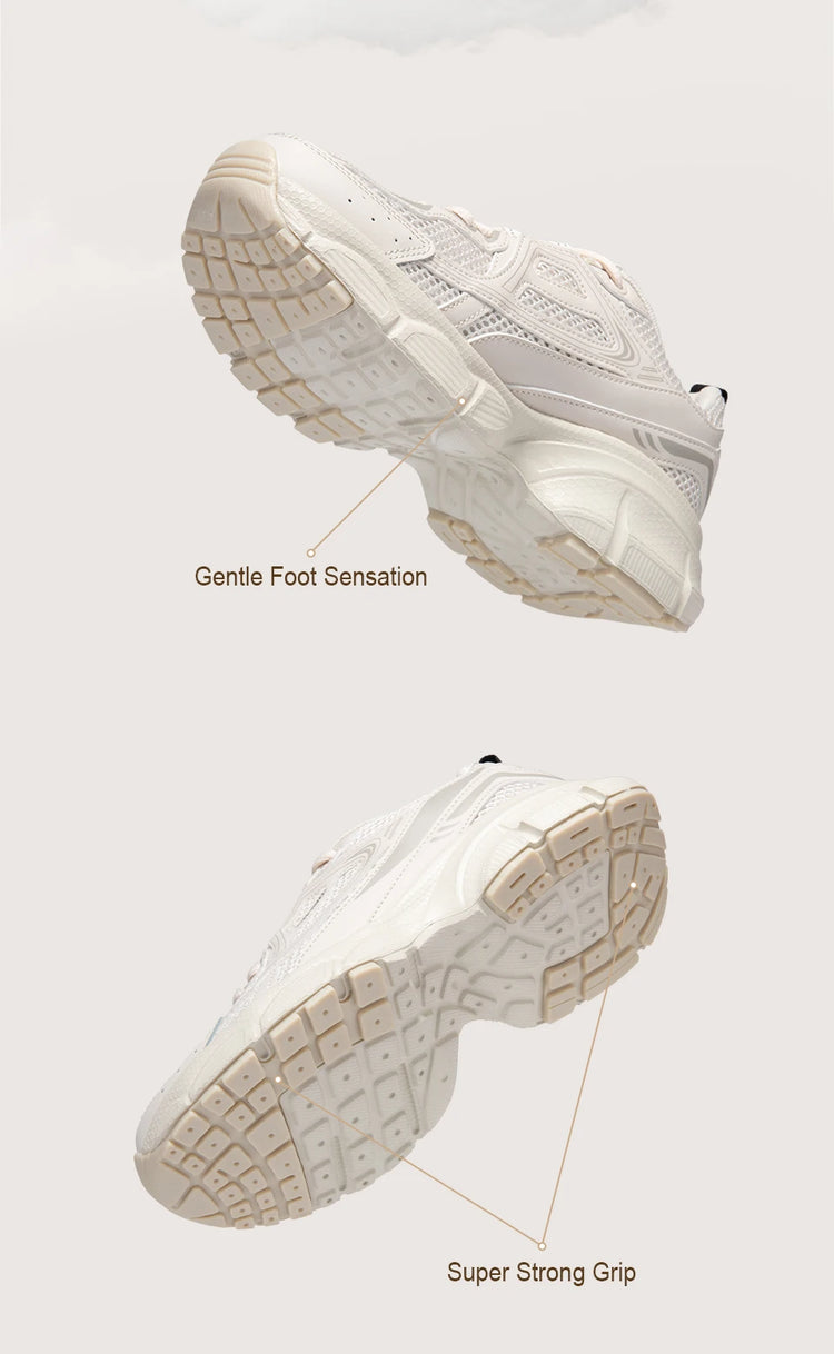 Baasploa Scarpe da corsa retrò da donna Scarpe da jogging sportive con lacci in rete da esterno Scarpe casual leggere e traspiranti antiscivolo da donna