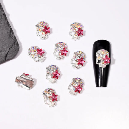 10Pcs Halloween Fake Weapons with Blood Nail Charms Bloody Horror Metal Nail Art Decorations Manicure Accessories Punk Jewelry *