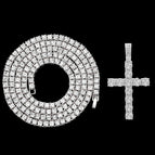 Silver Tennis chain / 18inch-45cm