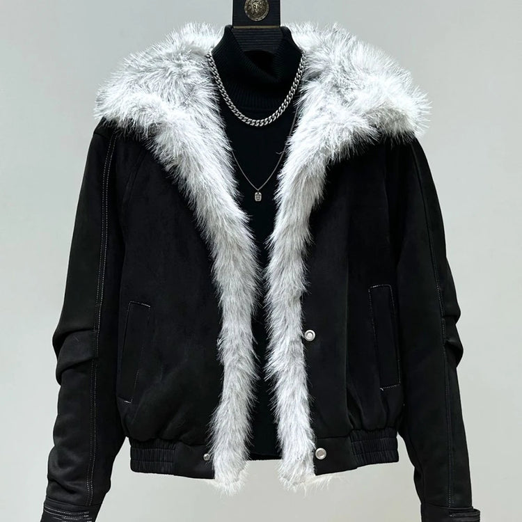 Mens Plain Casual Jacket Autumn Streetwear Fashion Daily Minimalist Loose Urban Youth City Boy Stitch Topstitching Outerwear