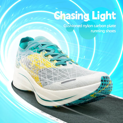 ONEMIX Marathon Scarpe da corsa con piastra in carbonio Assorbimento degli urti Scarpe sportive ultraleggere Tecnologia di rimbalzo Sneakers da uomo all'aperto PlatiNum
