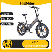HillMiles Mile 2 Adulto 250W Motore 36V13AH Batteria Bicicletta Elettrica Pieghevole 20 pollici Fat Tire Città Pendolarismo Ebike