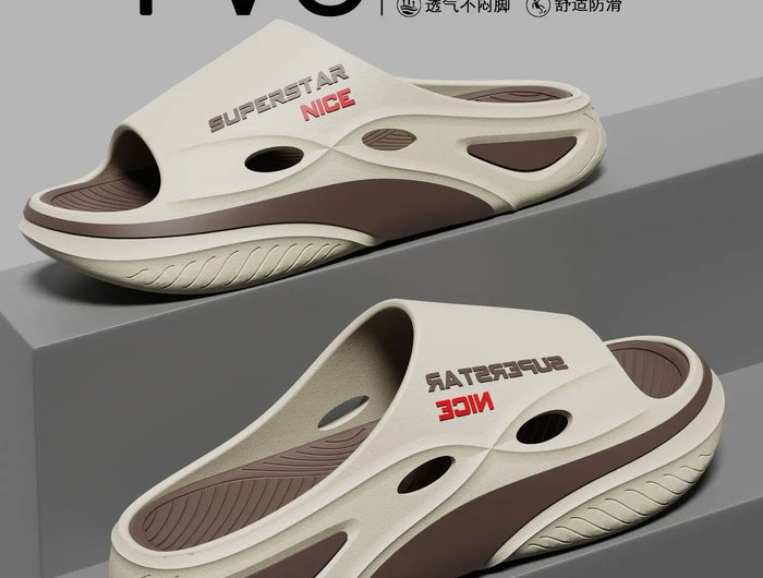 Ciabatte estive da uomo, nuove di tendenza, con fondo spesso, antiscivolo, resistenti all'usura, per interni ed esterni, bagno e casa.