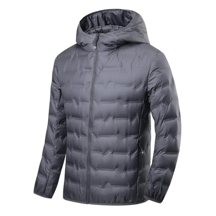 EUMERGX Men's Down Jacket Winter Warm Duck Down Lightweight Padding Jackets Camping Climbing Trekking Graphene Lining Coat