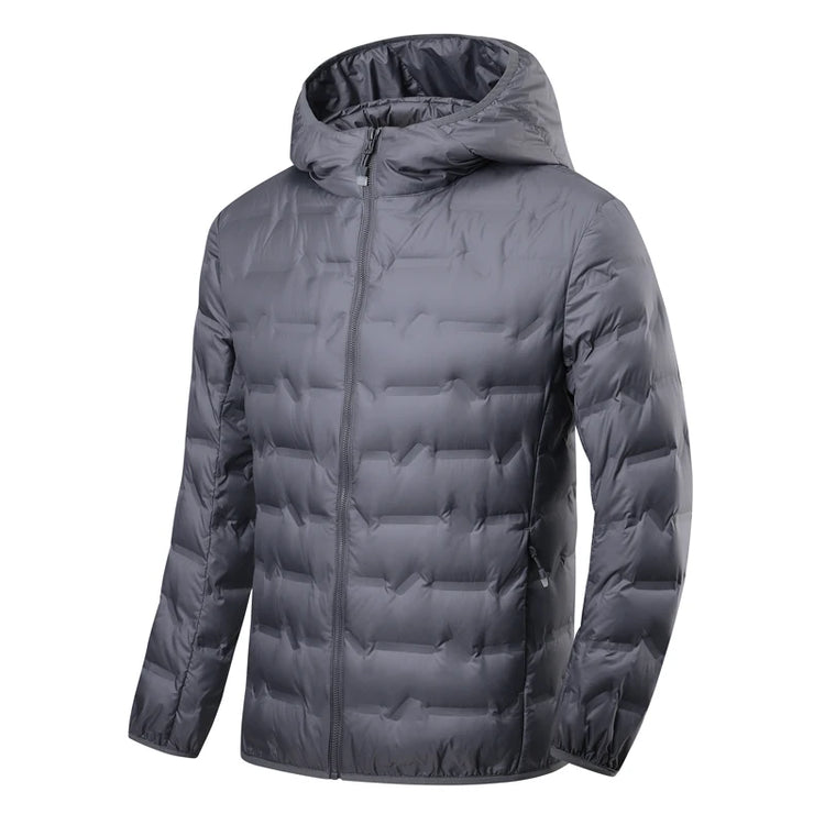 EUMERGX Men's Down Jacket Winter Warm Duck Down Lightweight Padding Jackets Camping Climbing Trekking Graphene Lining Coat