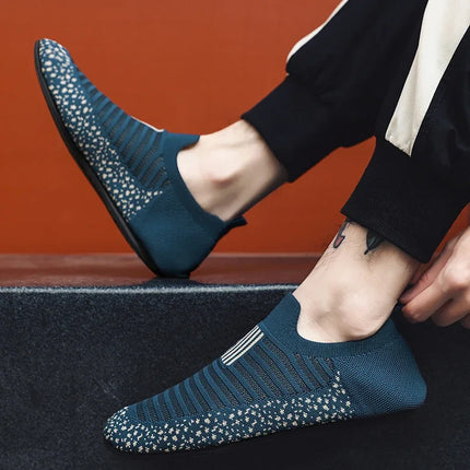 YRZL Mocassini in rete Mocassini da guida da uomo Appartamenti di alta qualità Scarpe da passeggio maschili Mocassini casual in mesh traspirante Scarpe estive da uomo