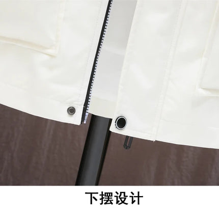 Fashion Men's Hooded Jackets 2026 Spring Autumn Youth High Streetwear Loose Casual Coat Outdoor Zipper Windbreaker Tops Clothing