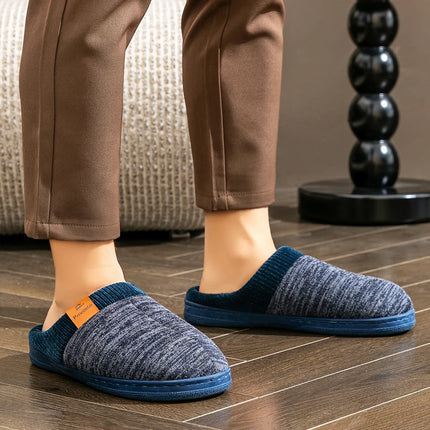 Pantofole invernali da uomo TPR antiscivolo memory foam caldo morbido durevole cuscino casual patchwork scarpe da interno