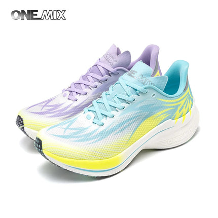 ONEMIX 2026 Nuove Scarpe da Corsa e Allenamento per Uomo, Suola Intera in Nylon, Scarpe Sportive Traspiranti Estive per Donna PlatiNum