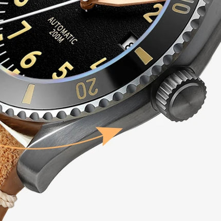 ADDIESDIVE Luxury Men's Watch MY-H9 Sapphire Crystal Ceramic Bezel 200m Waterproof Retro Luminous Diving Mechanical Wristwatch