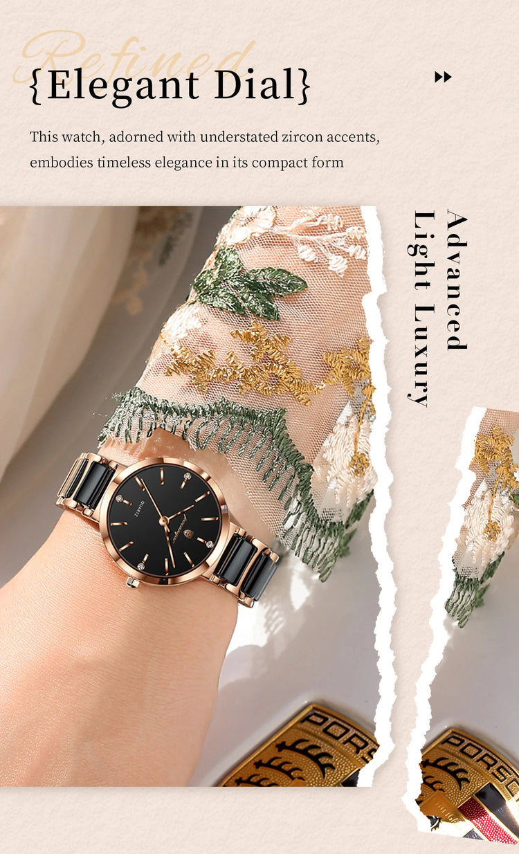 Orologio di lusso POEDAGAR Top Diamond per donna, orologio al quarzo da donna di alta qualità, impermeabile, in acciaio inossidabile, con scatola. platinumshop
