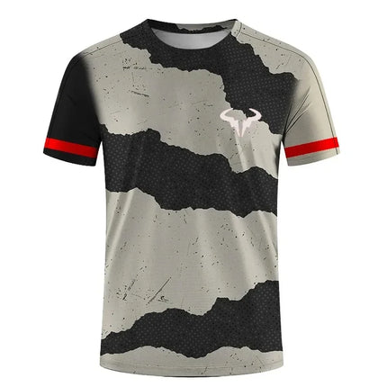 3D Printed Men's and Women's Outdoor Extreme Sports Short Sleeve Round Neck T-Shirt Badminton and Tennis Series