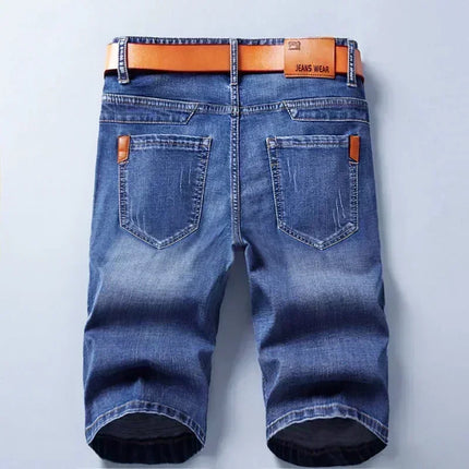Pantaloncini di jeans da uomo estivi sottili dritti classici firmati jeans corti da lavoro marchio di abbigliamento pantaloncini maschili casual coreani elasticizzati