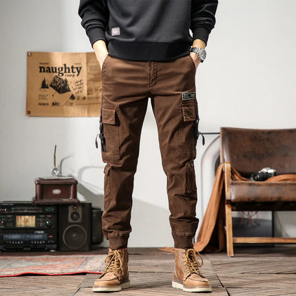 6 Pockets Joggers Cargo Pants Men Black Khaki Pants Men Slim Military Tactical Brown Work Trousers For Men Safari streetwear
