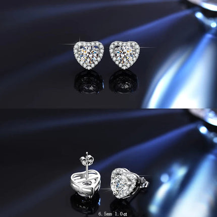 D VVS1 Pass Diamond Tester Moissanite Stud Earrings For Women 100% Real 925 Sterling Silver 2 GRA Certificates Moissanita PlatiNum