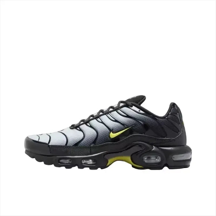Nike Air Max Plus TN Men's Black Wolf Grey Opti Yellow Gradient Mesh Breathable Air Cushion Soft Elastic Sneakers DM0032-012