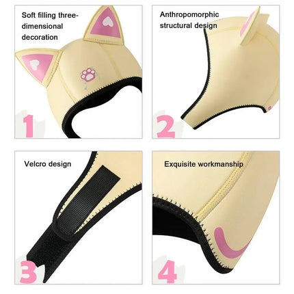 Cat Ear Diving Hood 3mm Neoprene Wetsuit Hood Cute Women's Swimming Cap for Surfing Snorkeling Water Sports Surf Diving Hat