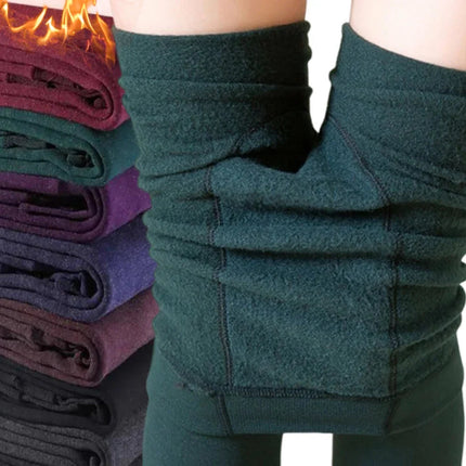 New Women Winter Thermal Leggings Warm High Waist Slim Thicken Velvet Tight Pants Pantyhose Fleece Stretchy Leggings Stockings PlatiNum
