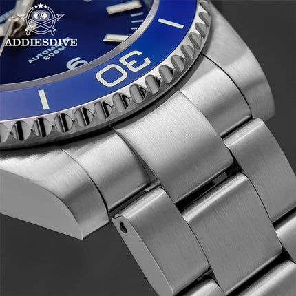 ADDIESDIVE Men Fashion Diving Mechanical Watch, Sapphire Crystal 20Bar Ceramic Bezel Super Luminous Stainless Steel Personalized