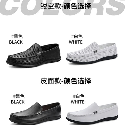 2025 Estate Scava Fuori Penny Mocassini Da Uomo Scarpe Da Barca Traspirante Uomo Mocassini In Pelle Slip On Appartamenti Mens Casual Scarpe Da Guida