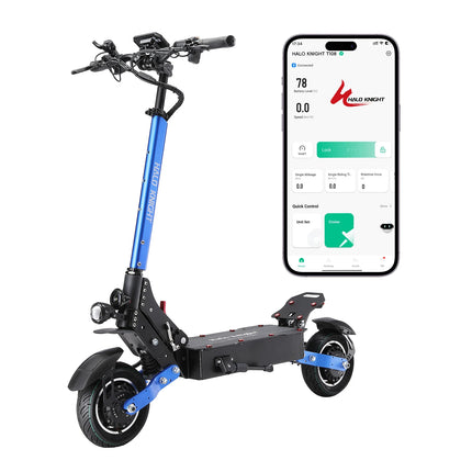 Monopattino Elettrico Halo Knight T108 52V 28.8Ah Doppio Motore Pieghevole 1200W con Pneumatici Stradali e Sospensioni