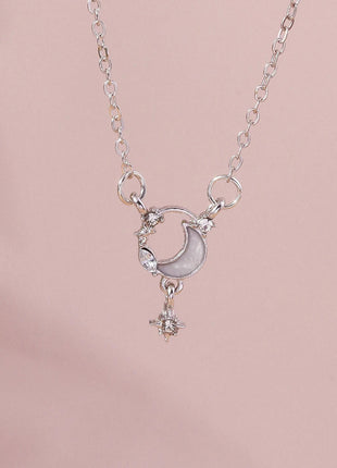 Y2K Crystal Butterfly Heart Necklace Fashion Kpop Shiny Clavicle Chain Necklaces for Women Girls New Trend Party Gifts Jewelry PlatiNum