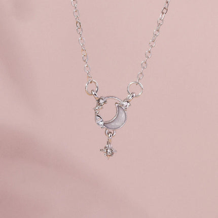Y2K Crystal Butterfly Heart Necklace Fashion Kpop Shiny Clavicle Chain Necklaces for Women Girls New Trend Party Gifts Jewelry PlatiNum