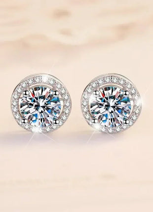 DISINIYA Color Earrings Mosonite Earring Square Bag Earrings marry Jewelry simple and fashionable party, Valentine's Day gift PlatiNum