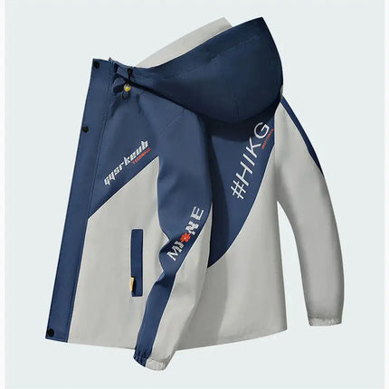 2024 Spring and Autumn jackets Fashion Trend Hooded Coat Men's Casual letter pattern Comfortable Waterproof Jacket M-4XL