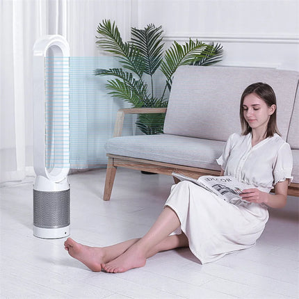 Ventilatore senza lama per circolazione di purificazione dell'aria 220V Ventilatore elettrico da pavimento per dormitorio ultra silenzioso Ventilatore a torre Ventilatore senza lama Ventilatore per stanza