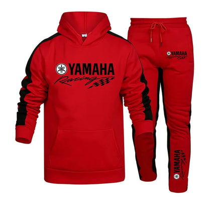 New trendy and fashionable men's Yamaha logo sports suit hooded sweatshirt sports pants high-quality men's daily casual sports j PlatiNum