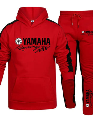 New trendy and fashionable men's Yamaha logo sports suit hooded sweatshirt sports pants high-quality men's daily casual sports j PlatiNum