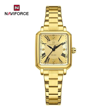 NAVIFORCE Orologio da donna alla moda per donna Orologio da polso da donna casual impermeabile al quarzo in acciaio inossidabile da regalare alla fidanzata 2025 platinumshop