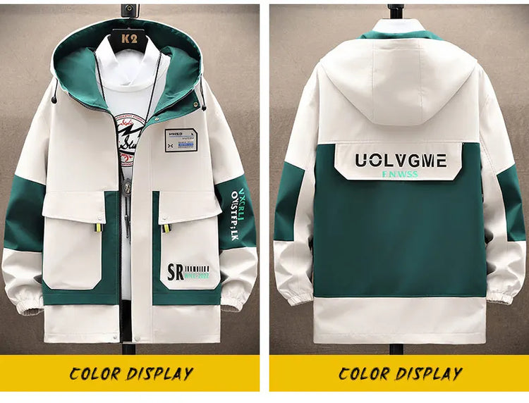 Autumn new style Fashion Trend Hooded Jacket spring Men's Casual Comfort Fleece High Quality Coat male full size M-4XL