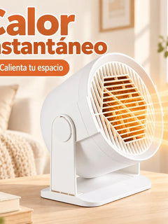 600W Portable Mini Electric Heater with Automatic Oscillation and 2 Power Levels, Compact Low-Consumption Desktop Heater for Home and Office, 16x10x17cm White