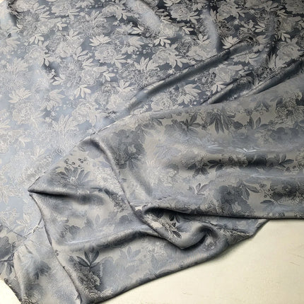 Tessuto jacquard con motivo peonia in rilievo bicolore al metro per gonne, pigiami, cucito, tessuto Hanfu stampato, delicato sulla pelle, sottile e morbido